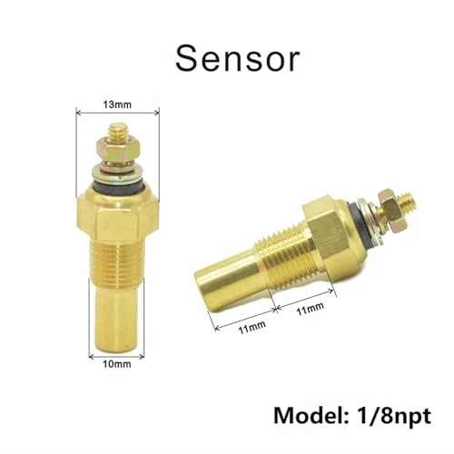 Vista 4 de Sensor de temperatura del refrigerante, temperatura de agua/aceite temperatura 1/8 NPT transmisor emisor eléctrico sensor de temperatura