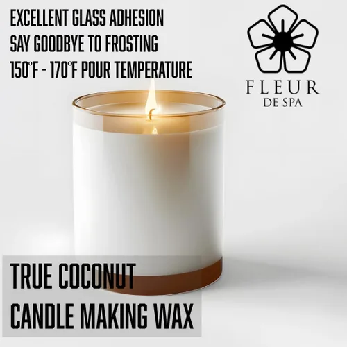 Vista 7 de FLEUR DE SPA - Cera de vela de coco de 1 libra – Mezcla de cera de coco totalmente natural de primera calidad – fabricada en Estados Unidos