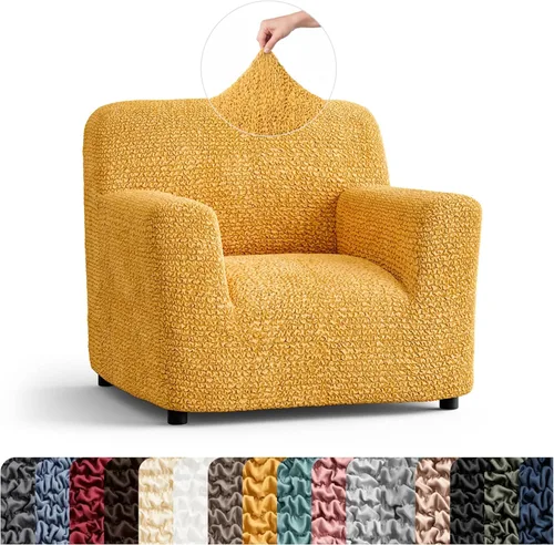 Vista 66 de PAULATO BY GA.I.CO. Funda para Silla - Funda para Sillón - Funda para Sillón - Funda de Tela Suave - Protector de Muebles Elegante de Ajuste Ceniza