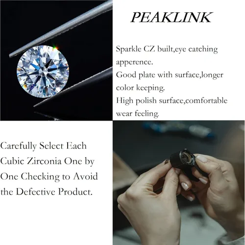 Vista 4 de PEAKLINK Titanium Crystal Labret Studs16G Labret Jewelry Labret Internally Threaded Earring Helix StudsTragus Cartilage Conch Ear Piercing Body