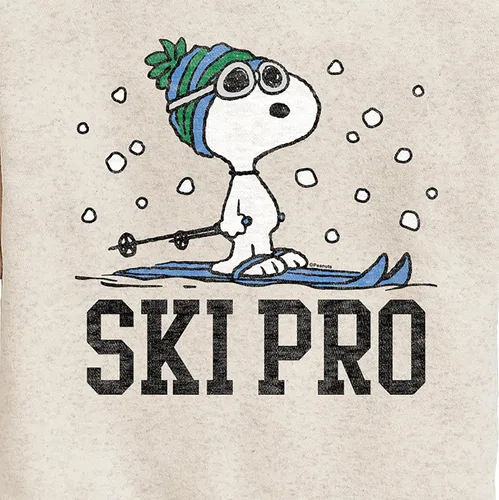 Vista 9 de HYBRID APPAREL - Peanuts - Snoopy Ski Pro - Sudadera de forro polar con cuello redondo para niños y jóvenes