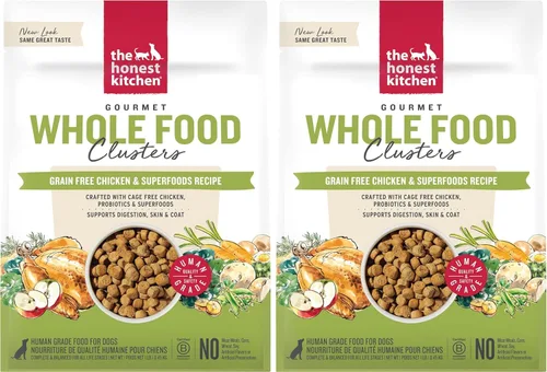 Vista 15 de The Honest Kitchen racimos de alimentos enteros libres de granos de carne de res alimento seco para perros, 1 libra