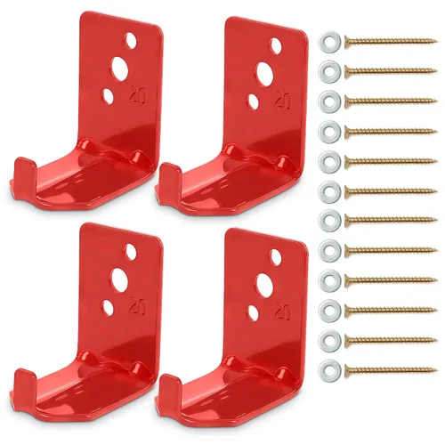 Vista 10 de Juego de 2 soportes de montaje para extintor de incendios, ganchos de montaje en pared resistentes de 2.36 x 1.57 x 2.36 pulgadas, tornillos