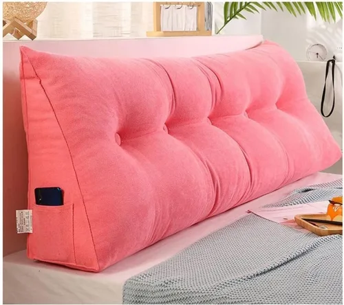 Vista 8 de Almohada triangular para cabecero, almohada de lectura, almohada grande para cabecero, soporte de espalda, cojín lumbar con funda extraíble