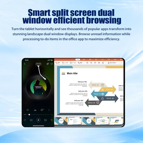 Vista 4 de Tablet de 10.1 pulgadas, tableta Android 12 con procesador Octa-Core, 20 GB de RAM 128 GB ROM, pantalla IPS HD de 1280 x 800, cámara dual de 5 MP+8