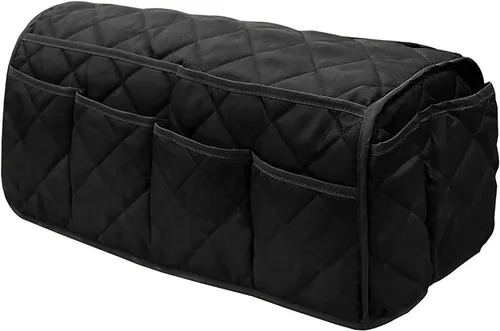Vista 8 de MioCloth Organizador de reposabrazos de sofá, sillón reclinable, organizador de bolsillo para almacenamiento remoto de TV, organizador de bolsillo