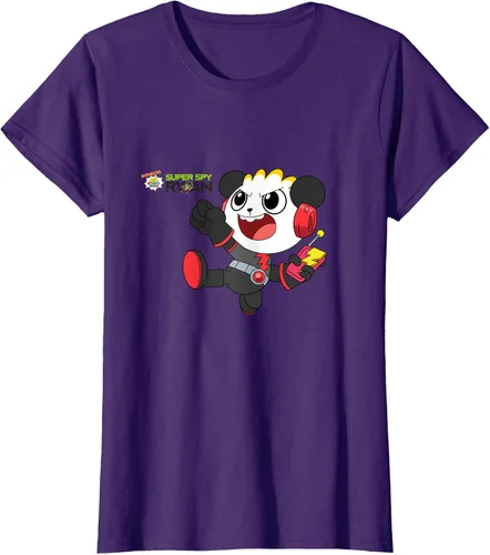 Vista 10 de Ryan's World Super Spy Combo Panda Camiseta, gris, S Asfalto
