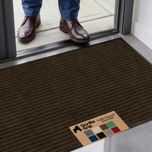 Vista 48 de GORILLA GRIP Traffic Guard - Tapete resistente para interiores y exteriores Negro