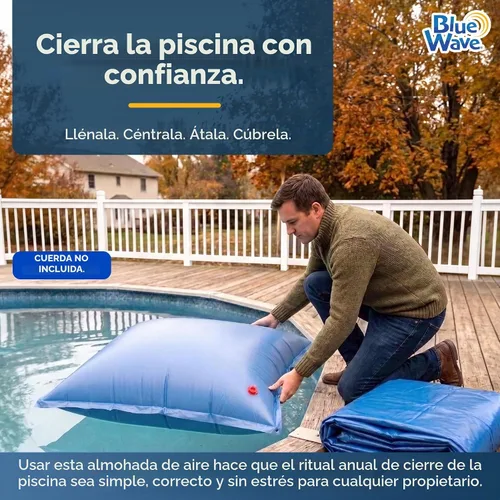 Vista 3 de Blue Wave Almohada de aire de 4 pies x 4 pies para piscina sobre el suelo