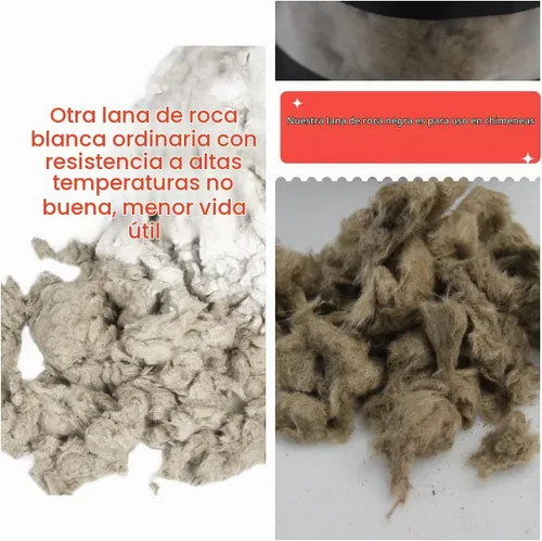 Vista 2 de Lana de roca + Piedra lave + Vermiculita para leña de gas (para chimenea de 18-24 pulgadas)