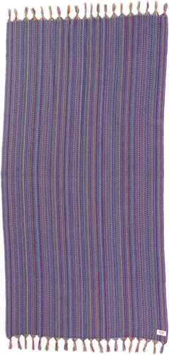 Vista 2 de Teema Toalla de playa turca grande, 100% algodón turco, sin arena, secado rápido, versátil y multiusos, The Labyrinth (azul marino)