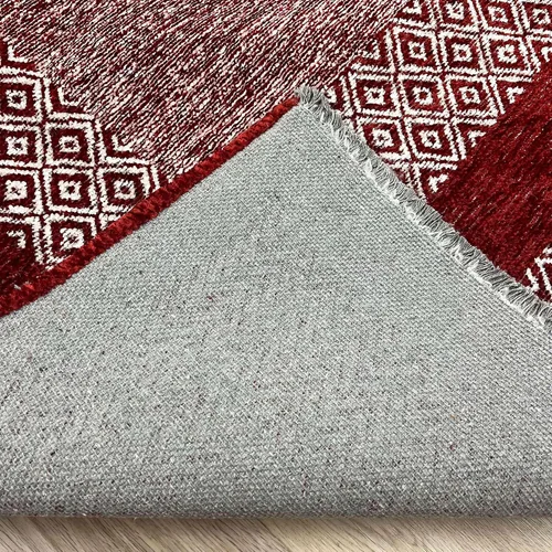 Vista 8 de Alfombra de algodón lavable de 4 x 6 pulgadas, color rojo burdeos, para sala de estar, dormitorio, cocina