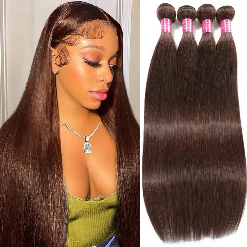 Vista 29 de Younsolo Paquetes de pelo lacio brasileño, cabello humano virgen 100% sin procesar, color negro natural, 4 paquetes, 12, 14, 16 y 18 pulgadas