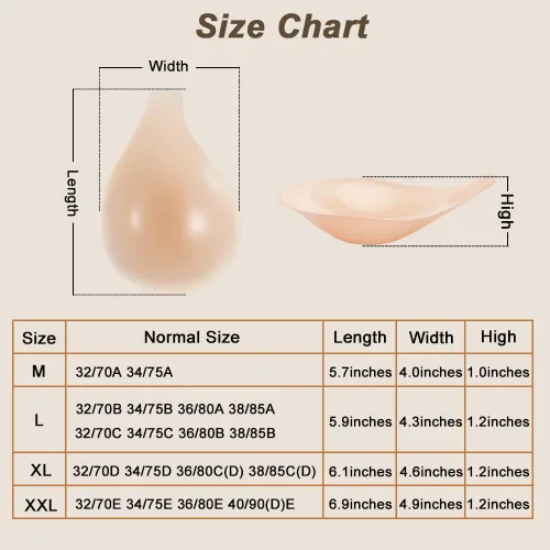 Vista 7 de Sujetador adhesivo para senos grandes con realce de espalda sin tirantes, brasier adhesivo para levantamiento de senos, sujetador invisible