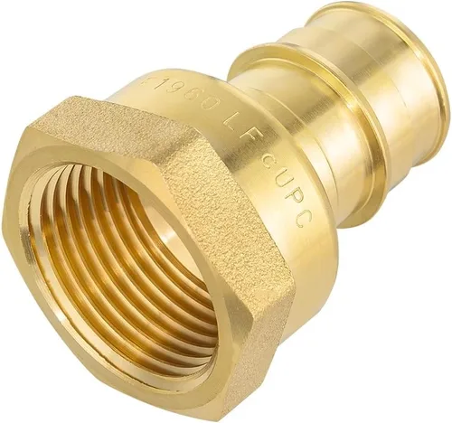 Vista 6 de Paquete de 2 accesorios de latón de expansión EFIELD Pex A de 1/2 x 1/2 pulgadas, codo hembra NPT para conexión de tubo Pex-A, ASTM F1960