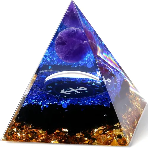 Vista 5 de YATOJUZI Torre de Cristales Curativos de Amatista de 2.4 pulgadas, Cristal de Chakras, Reiki, Orgonita, Piedras Preciosas para Atraer Energía