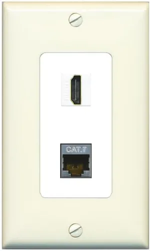 Vista 18 de RiteAV Placa de pared HDMI y Cat7 - 1 cuadrilla [negro/marfil]
