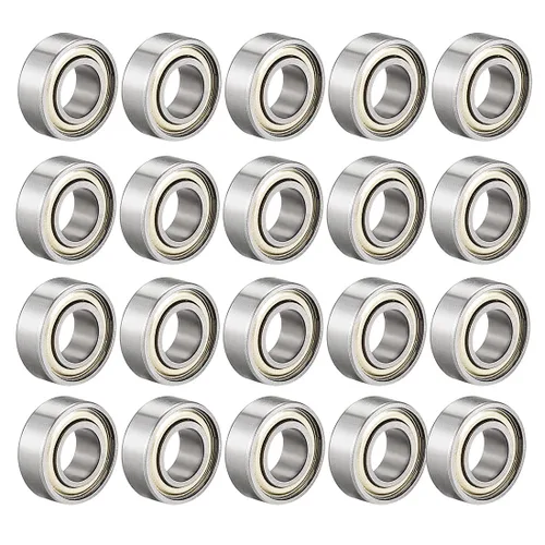 Vista 8 de uxcell 693ZZ 693-2Z 2080093, rodamientos de acero al carbono de 0.118 in x 0.315 in x 0.157 in (paquete de 20)