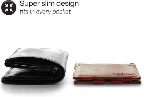 Vista 4 de Jaimie Jacobs - Flap Boy Slim - Cartera mágica de solapa para hombre con bolsillo frontal RFID, cartera delgada de piel genuina