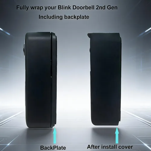 Vista 4 de Funda de silicona para timbre de video Blink de 2ª generación, protección completa y piel resistente a la intemperie con borde de absorción