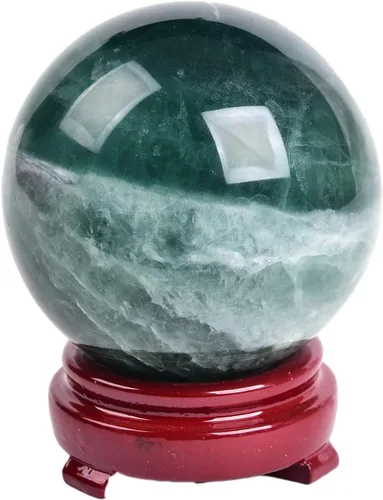 Vista 89 de JIC Gem Piedra Natural de Jaspe Africano Cristal de Curación Esfera Adivinación Bola de Piedra Preciosa, Feng Shui Reiki Aura Decoración