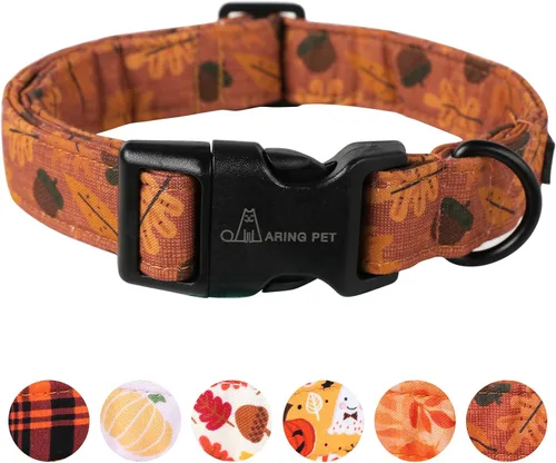 Vista 19 de Aring Pet Collar de algodón, ligero y ajustable, con hebilla de liberación rápida para perros pequeños, medianos y grandes, para cachorros, rosa
