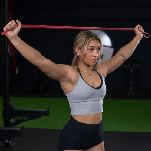 Vista 7 de Titan Fitness Bandas de látex ligeras de 41 pulgadas, bandas de dominadas, juego de bandas de resistencia para entrenamientos, fitness