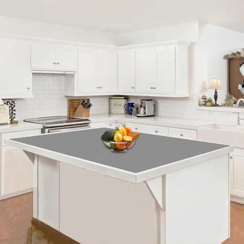 Vista 17 de Tapete de silicona súper grande, 120 x 24 pulgadas, tapete de silicona para encimera de cocina, tapete antideslizante resistente al calor, tapete