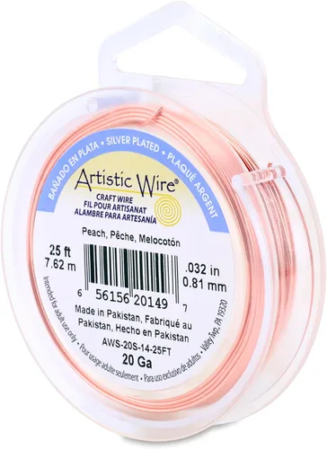 Vista 71 de Artistic Wire, Alambre de cobre de color chapado en plata de calibre 18, resistente al deslustre, amatista, 20 pies