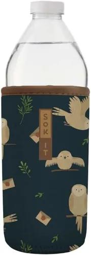 Vista 231 de Sok It BotlSok Funda para botella de agua con cubierta de neopreno aislante (Floral abstracto, se ajusta a CamelBak o Nalgene de 12 onzas)