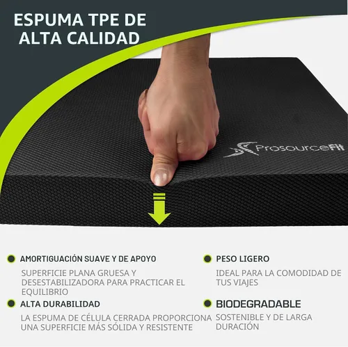 Vista 3 de Prosource Fit - Almohadilla de equilibrio para ejercicio, alfombrilla de espuma acolchada antideslizante y rodillera para entrenamiento de fitness