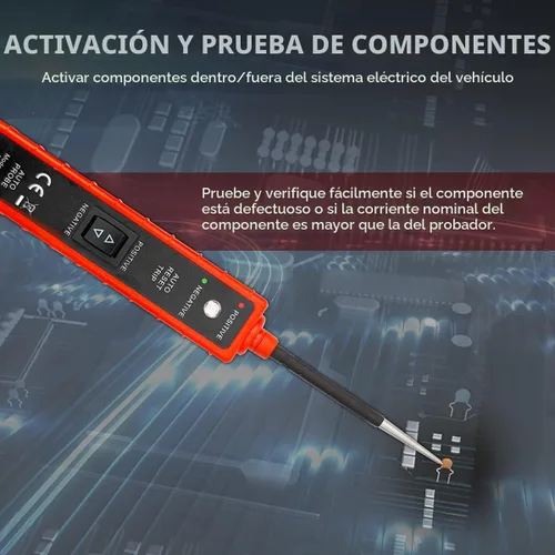 Vista 6 de CMTOOL Probador de Sonda de Circuito de Potencia 6V-24V CC Luz de Prueba, Probador de Circuito Automotriz Buscador de Corto en Coche, Activación