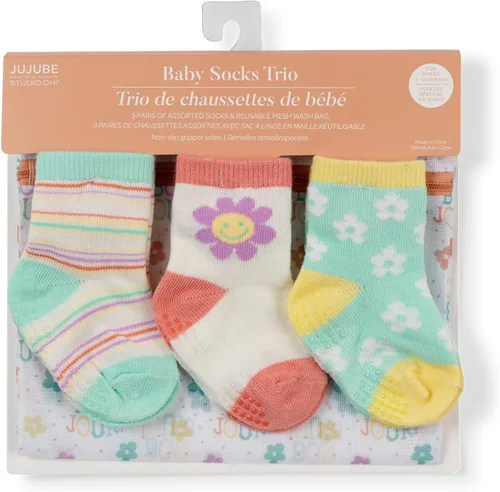 Vista 7 de JuJuBe Calcetines a juego para mamá y bebé niño o niña, regalos de baby shower, artículos esenciales para recién nacidos