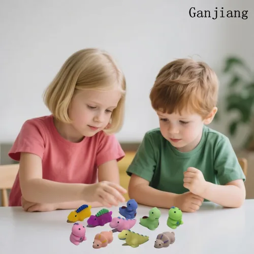 Vista 4 de Paquete de 10 juguetes blandos de dinosaurio Mochi para niños, recuerdos de fiesta, juguetes para aliviar el estrés