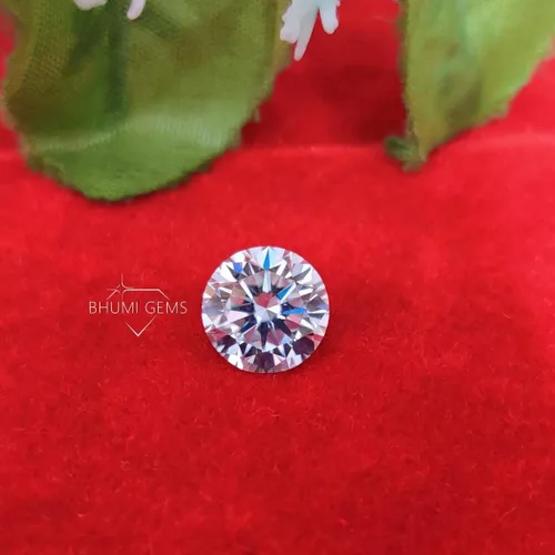 Vista 2 de Bhumi Gems 1CT-50CT VVS1 - Diamante de moissanita suelto incoloro, piedra natural, corte elegante, piedra preciosa suelta, brillante, diamante