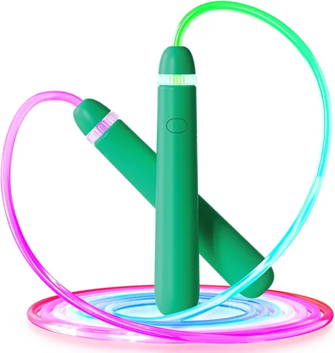 Vista 12 de LED Light Up Jump Rope for Kids and Adult, Adjustable Glowing Skipping Rope for Boys and Girls, Colorful Luminous Jumping Rope for Fitness and