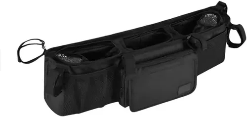 Vista 2 de Organizador doble para cochecito de bebé con 2 bolsillos más fríos, para Bob Duallie y Baby Jogger City Mini GT2, sistemas de cochecito doble