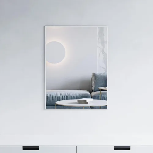 Vista 16 de Dowell Espejo de baño Espejo de pared rectangular con marco de metal Espejo de marco delgado Espejo de tocador de baño moderno - Negro 5004