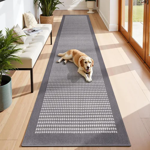 Vista 35 de Ileading Tapete para puerta de interior de 24 x 36 pulgadas, absorbente para perros, tapete de bajo perfil para entrada pequeño con respaldo de goma