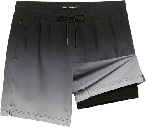 Vista 37 de maamgic Traje de Baño para Hombre 2 en 1, Pantalones Cortos de Natación de 17.8 cm para Hombre, Trajes de Baño, Pantalones Cortos de Tabla