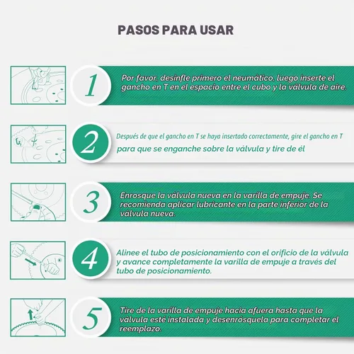 Vista 2 de Kit de herramientas de reemplazo rápido de núcleo de vástago de válvula de neumático Prozwee, herramienta perfecta para reemplazar válvulas