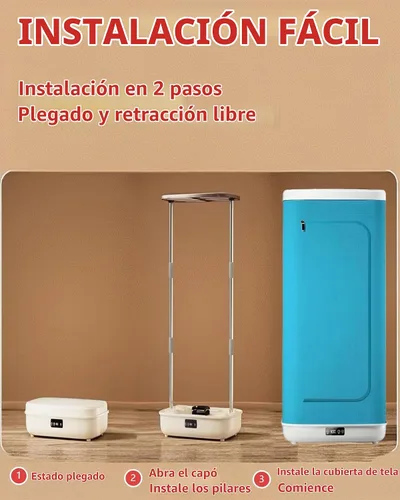 Vista 8 de Secadora Portátil, Mini Máquina de Cuidado de la Ropa con Control Remoto, Rápida/Fácil de Usar/Pequeña, Adecuada para Espacios Pequeños