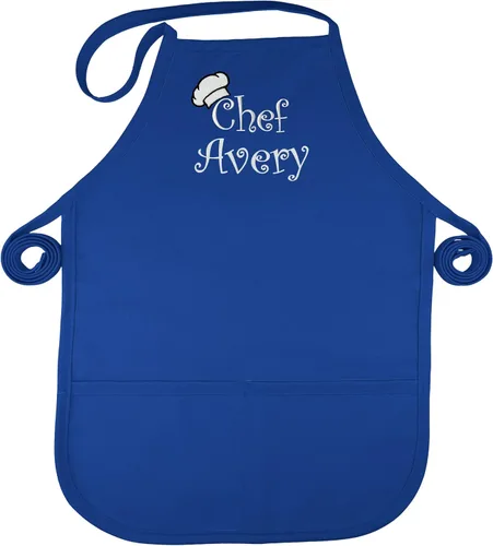 Vista 7 de Personalized Kids Apron Kid or Toddler Apron Sizes Choice of Color and Thread