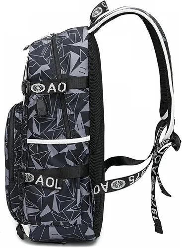 Vista 3 de ISaikoy Game Plants vs. Zombies - Mochila de hombro para libros, mochila escolar, color gris, Gris 15, Mochilas Daypack