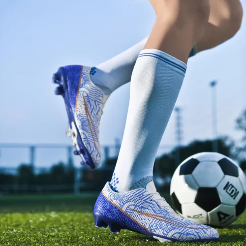 Vista 5 de WINGFAI Zapatos de fútbol para hombre, para exteriores, césped interior, tenis de entrenamiento de fútbol profesional, botas de fútbol atléticas