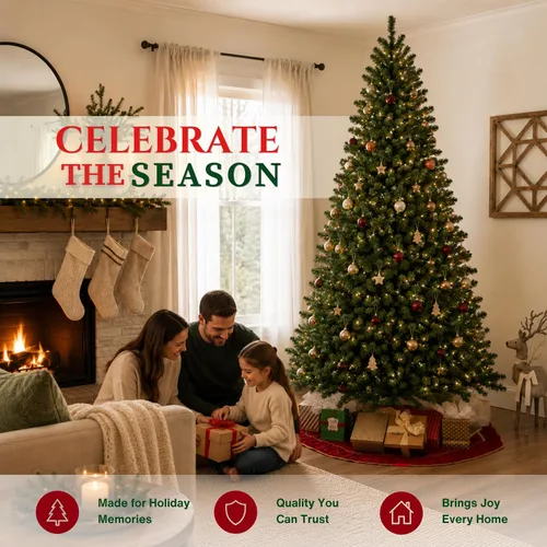 Vista 8 de Perfect Holiday Árbol de Navidad, 7 pies, PVC clásico de hoja perenne