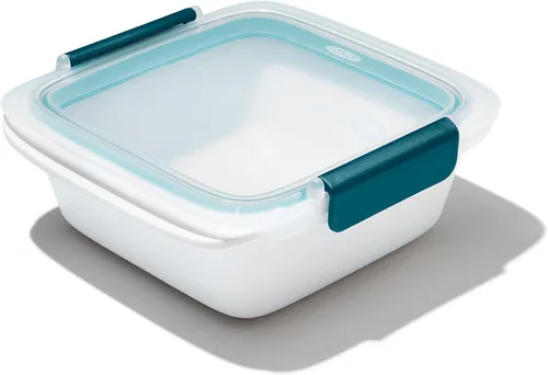 Vista 15 de OXO Good Grips Prep and Go - Recipiente dividido para 2 tazas, color azul océano