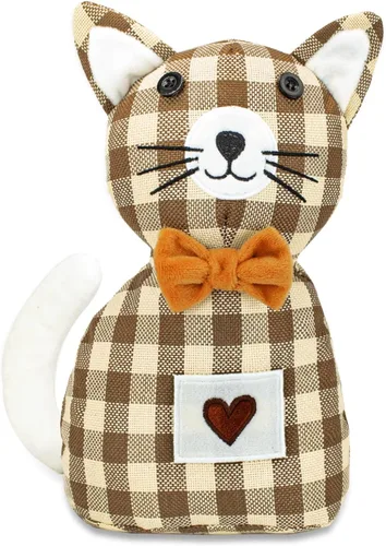 Vista 19 de Sanlykate Topes de puerta decorativos de tela, diseño de animales lindos de 1.8LB, topes de puerta resistentes anticolisión para el hogar, gato