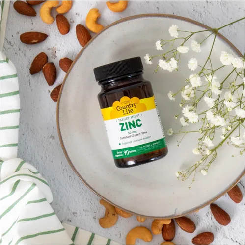 Vista 6 de Country Life Target-Mins Zinc 50 mg 90 tabletas – Suplementos de zinc para la salud inmune – Zinc 50mg – Soporte de zinc