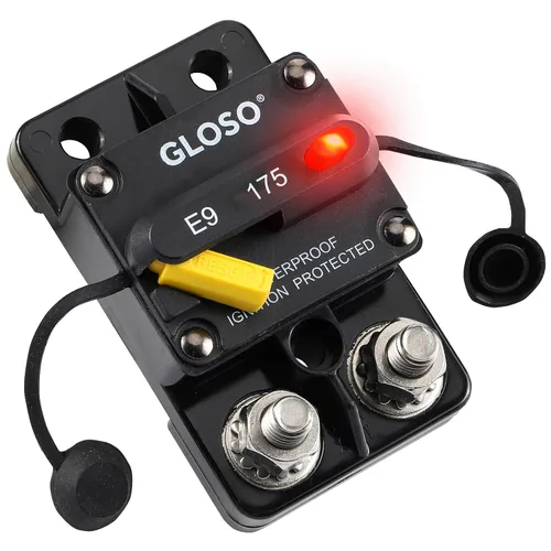 Vista 22 de GLOSO E97L Indicador LED T1 Interruptor de reinicio automático para disyuntor de circuito de Hi-Amp de camión RV marino (60A)